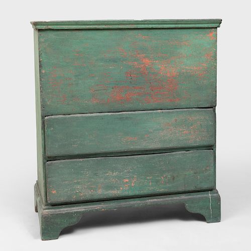 Hudson Valley Green Painted Tall Blanket Chest