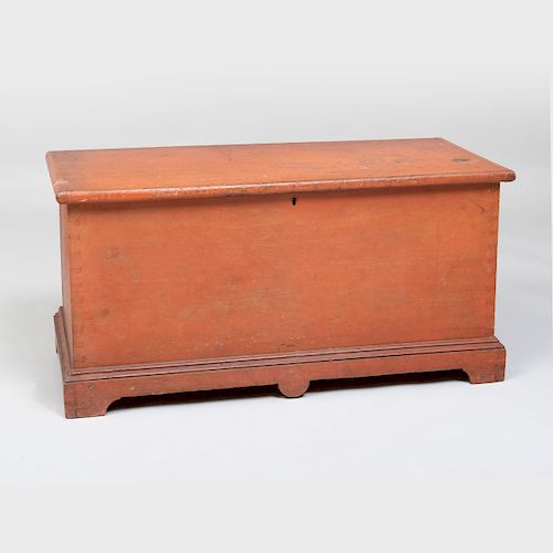 Hudson Valley Red Painted Blanket Chest