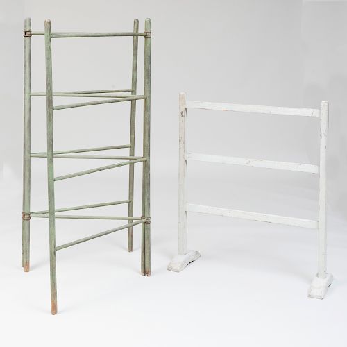 Two Painted Quilt Racks 