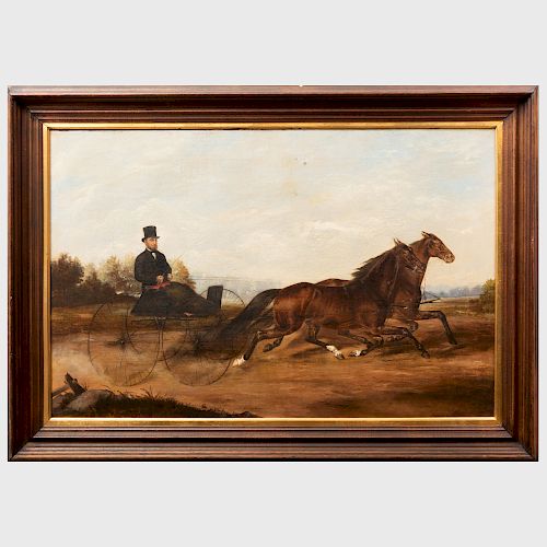 Attributed to Thomas John Scott (1824-1888): Carriage and Two Horses