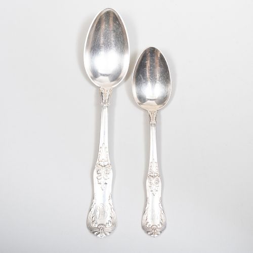 Eight Tiffany Silver Plate Spoons in the 'Regent' Pattern