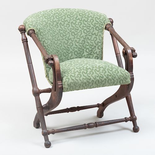 Hunzinger Walnut Folding Chair, Signed
