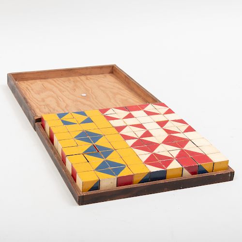 American Painted Wood Matching Game