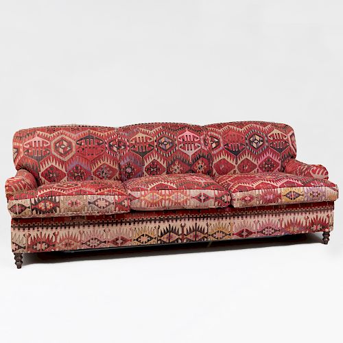Kilim Upholstered Sofa, in the Manner of George Smith