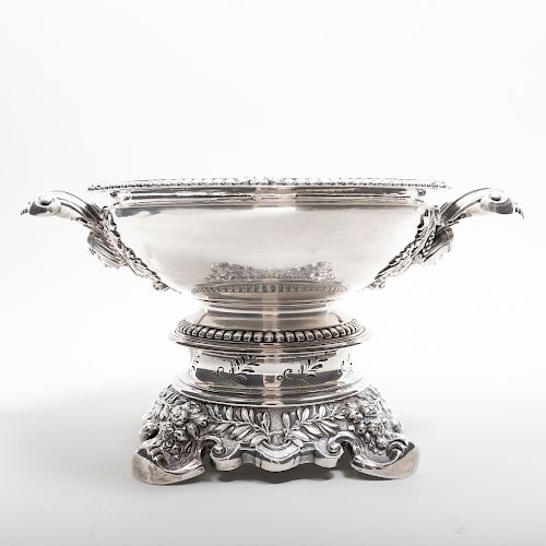 French Silver Centerbowl and a Howard & Co. Silver Stand