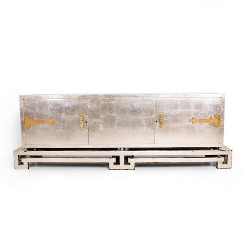 Mexican Modernist Credenza in Silver, by Frank Kyle