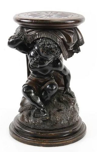 Carved Figural Display Pedestal, Blackamoor