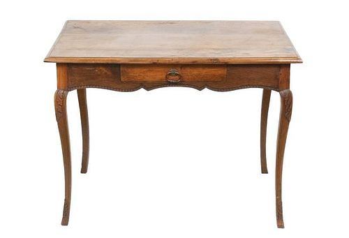 Louis XV Provincial One Drawer Table, 19th C.