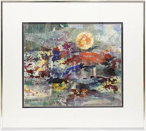 D. Gannon Abstract Collage & Watercolor Landscape
