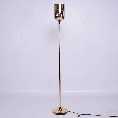 Brass Torchiere Mid-Century Modern Floor Lamp