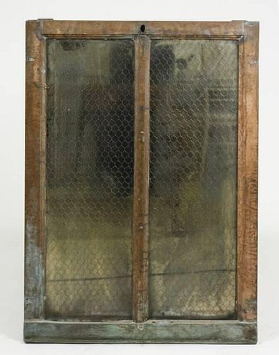 Rustic Copper Framed Chicken Wire Wall Mirror
