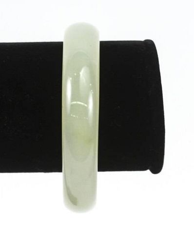 12mm Wide Chinese Celadon Jade Bangle