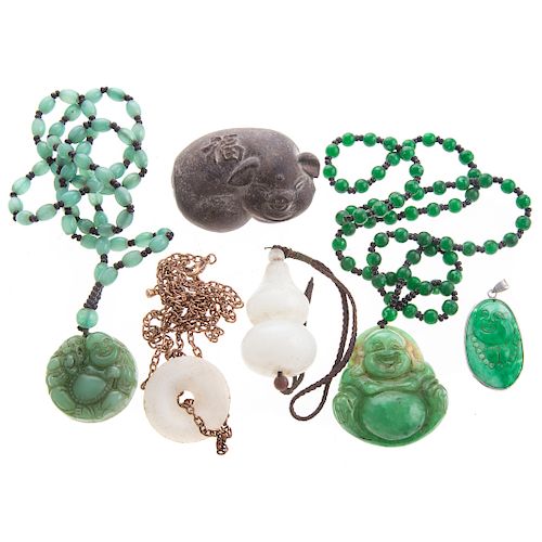 A Selection of Vintage Jade Jewelry