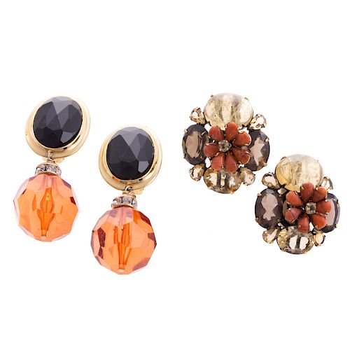 Two Pairs of Designer Fashion Earrings