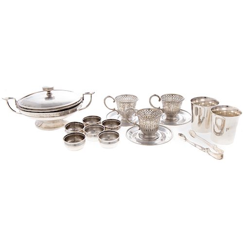 A Collection of Sterling Silver Table Items