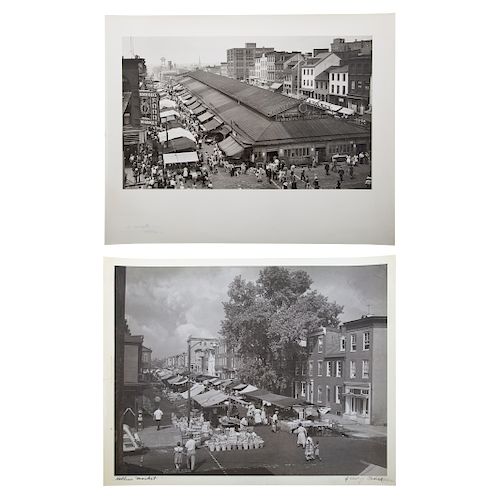 A. Aubrey Bodine. Two Balto. Market Themed Photos