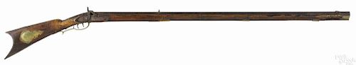 Pennsylvania percussion full stock rifle, .45 caliber, signed APR on upper flat