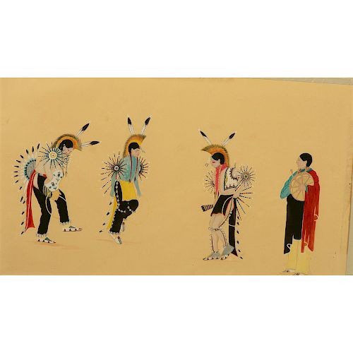 Tony Archuleta (Taos, 20th century) Gouache on Paper
