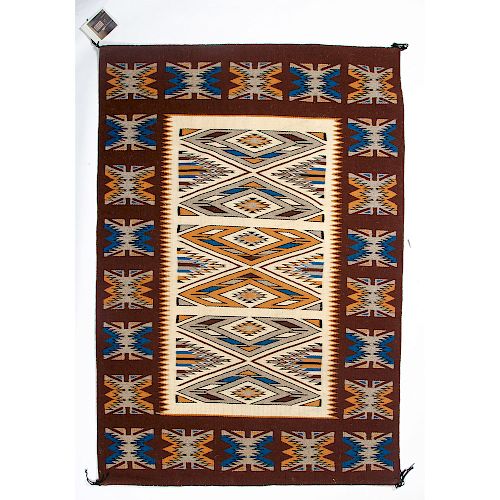 Vangeline Thomas (Dine, 20th century) Navajo Teec Nos Pos Weaving / Rug