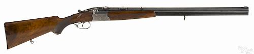 J. P. Sauer, German combination gun, 16 gauge over 7 x 57 caliber, , lined as .22 caliber, with an engraved receiver
