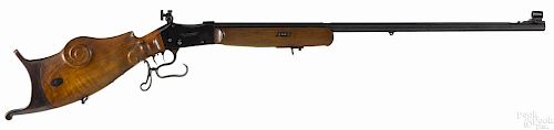 Rudolf Haemmerli Schuetzen target rifle, 6.5 mm, with a custom walnut stock, set triggers