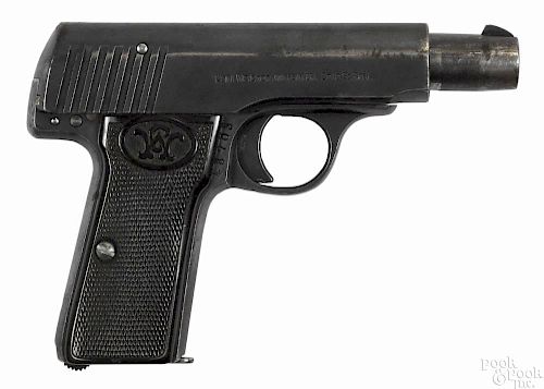 Walther model 4 semi-automatic pistol, 7.65 mm, with a 3 1/2'' barrel. Serial #48703. C & R