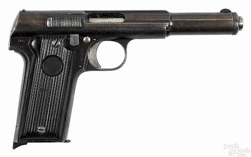 Astra 400 model 1921 semi-automatic pistol, 9 x 23 mm Bergmann, with a 6'' barrel. Serial #99144.