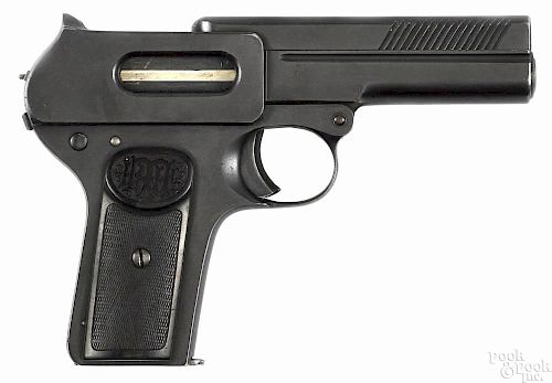 Dreyse semi-automatic pistol, 7.65 mm, with a seven-shot magazine and a 3 1/2'' barrel. C & R