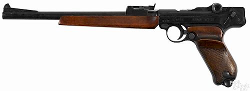 ERMA ET-22 Luger carbine semi-automatic pistol, .22 RF caliber, with an 11 3/4'' round barrel