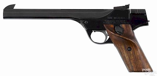 Rex-Merrill Sportsman single shot pistol, 7 mm Merrill, having a break open action with a flat top