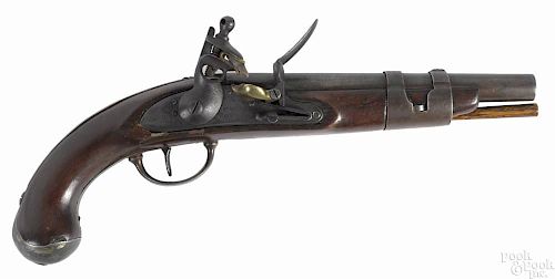 U.S. model 1816 flintlock pistol, .54 caliber, the lock bearing the mark of Simeon North