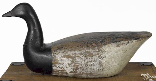 Carved and painted brant duck decoy, early/mid 20th c., 16 1/2'' l.