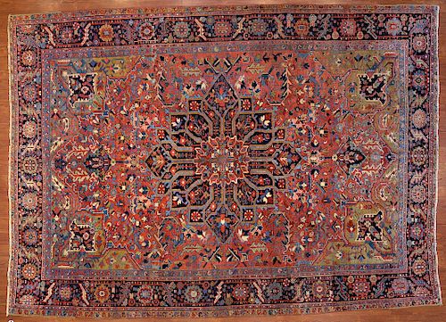 Antique Heriz Carpet, Persia, 8.11 x 12.3