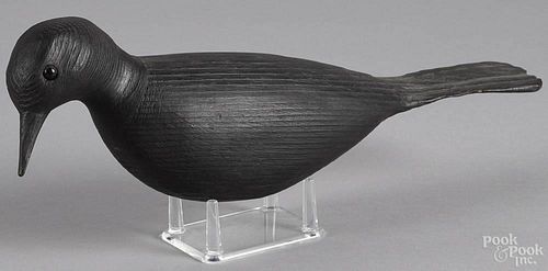 Contemporary carved and painted crow decoy, 15 1/4'' l.