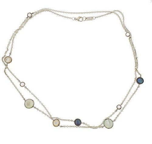 Ippolita Rock Candy Silver Gemstone Station Necklace 