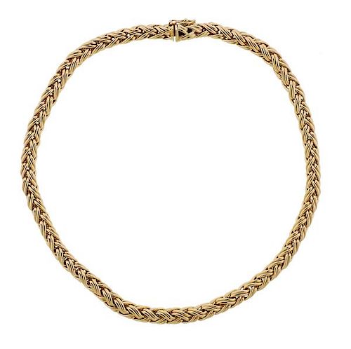 Tiffany &amp; Co Russian Weave 14K Gold Necklace