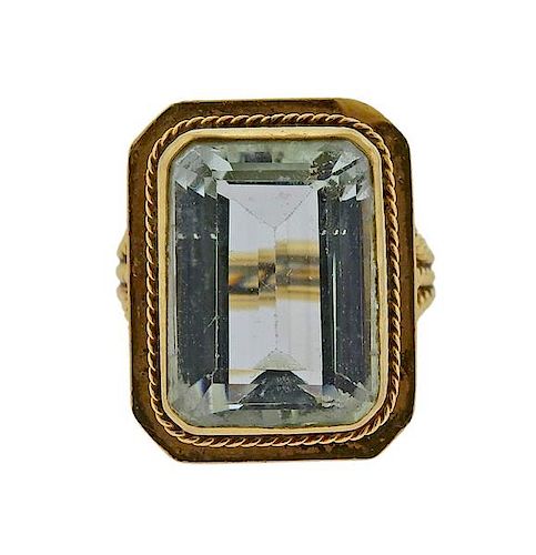 14K Gold 13.5Ct Aquamarine Ring