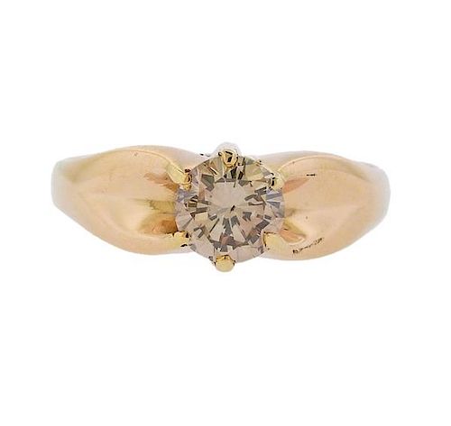14K Gold Fancy Diamond Engagement Ring