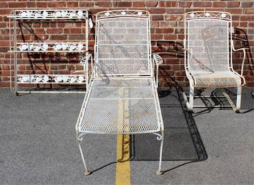 Group of Vintage Iron Outdoor Furniture.