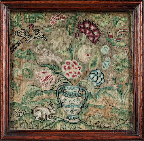 Small Early Needlework Picture