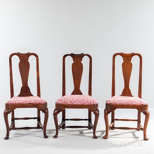 Assembled Set of Three Queen Anne Chairs