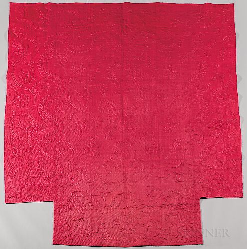 Raspberry Calamanco Wool Coverlet