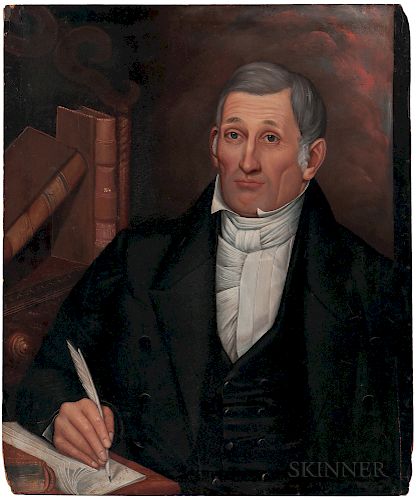 Milton Hopkins (New York/Connecticut/Ohio, 1789-1844)  Portrait of David Brunson