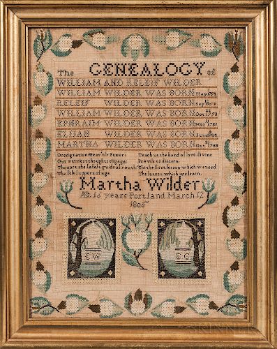 "Martha Wilder" Needlework Genealogy