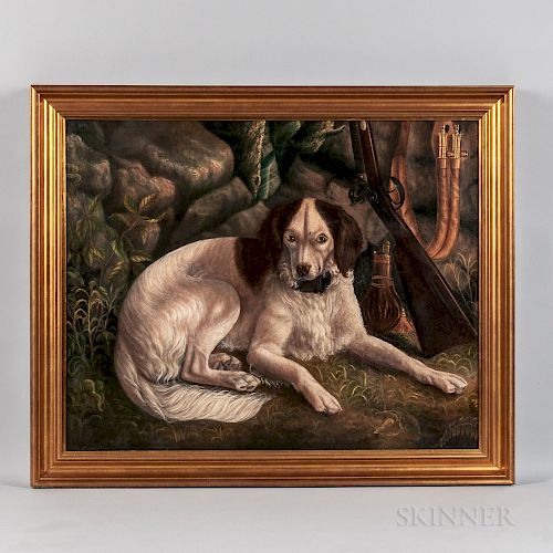Anglo/American School, Late 19th Century  Portrait of a Hunting Dog