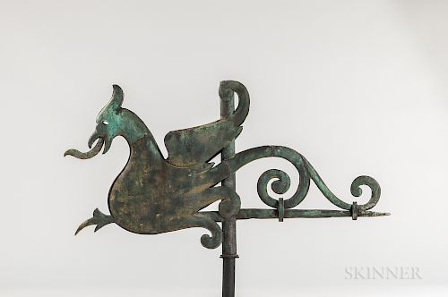 Molded Copper Griffin Weathervane