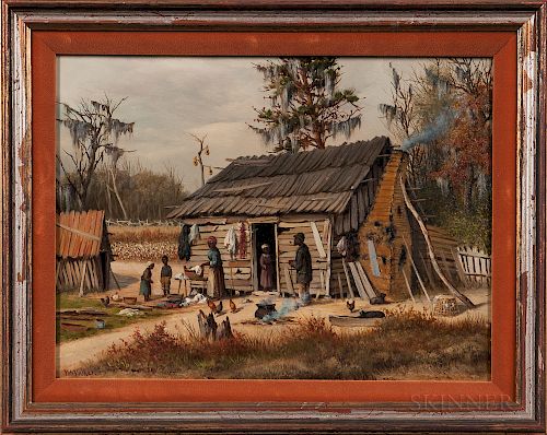 William Aiken Walker (South Carolina/Maryland, 1838-1921)  Figures and Cottage