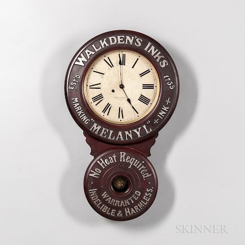 "Walkden's Inks" Advertising Clock