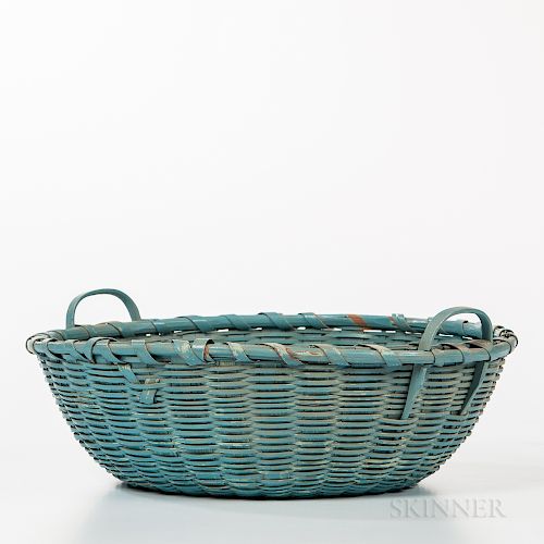 Shaker Blue-painted Basket