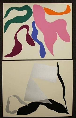 PARKER, Ray. Two Abstract Lithographs.